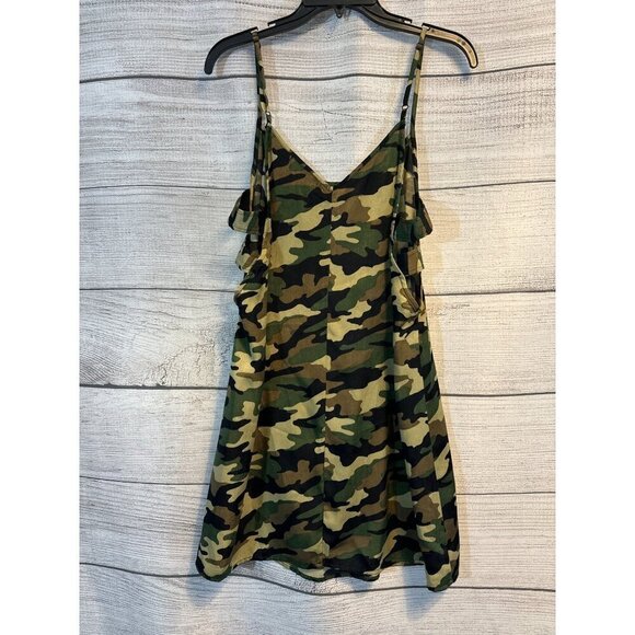 Blue Rain Open Side Camo Dress Size L - Picture 3 of 4